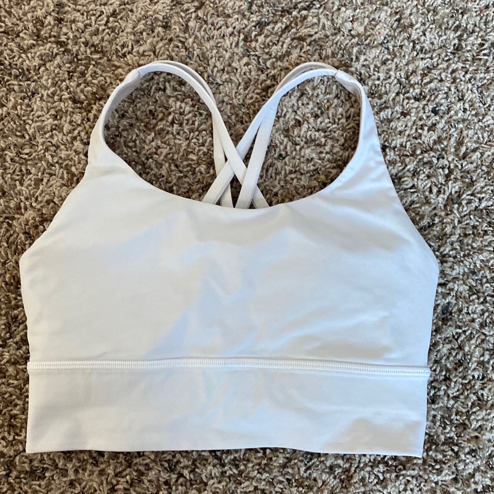 lululemon sports bra; size 4; white
